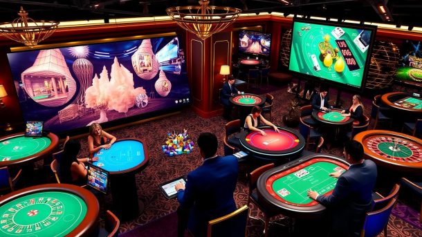 Platform live casino online dengan berbagai permainan meja langsung